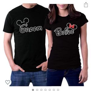 Bride & Groom couples Disney shirts !